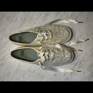 Women's Keds x kate spade new york Champion Glitter in Cream Glitter, Size 9